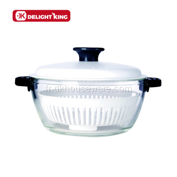 Personnalisé BPA Gratuit Verre à la vapeur Casseroles Four Safe